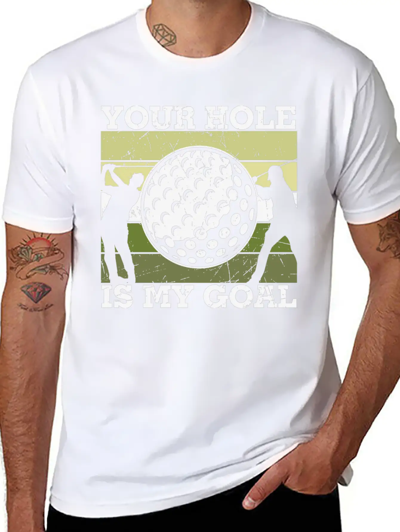 Your Hole Is My Goal Funny Golf Stylish Everyday T-Shirt – Unisex Basic Cotton Tee