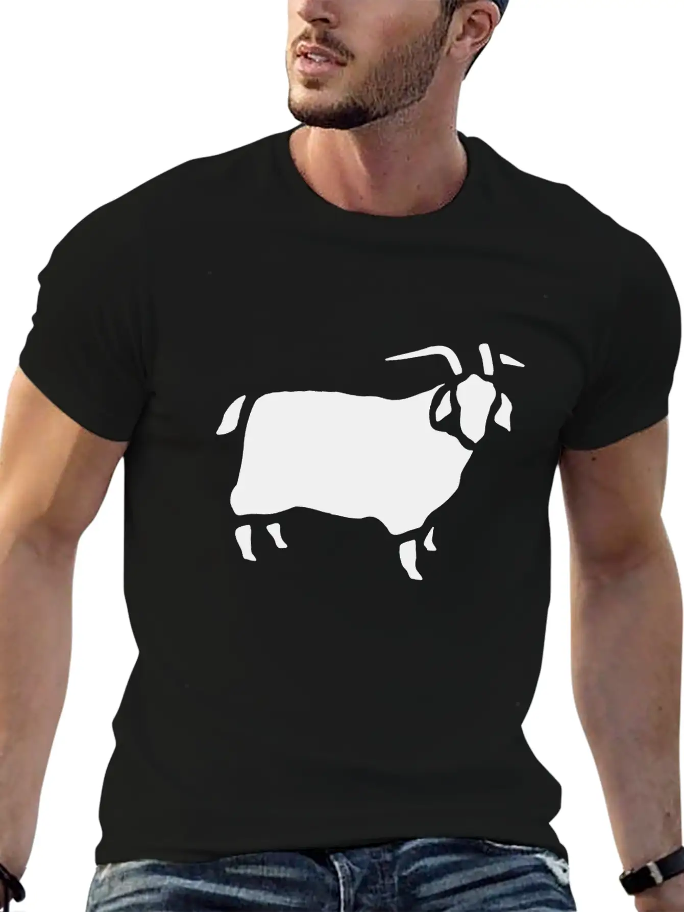 Zoo Animal Goat Vector Unisex Casual T-Shirt – Clean Design For Daily Comfort