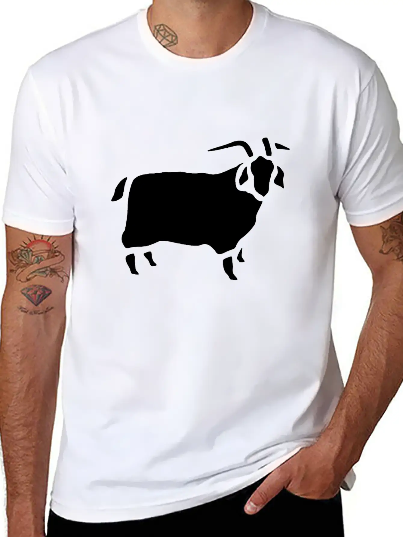Zoo Animal Goat Vector Unisex Casual T-Shirt – Clean Design For Daily Comfort